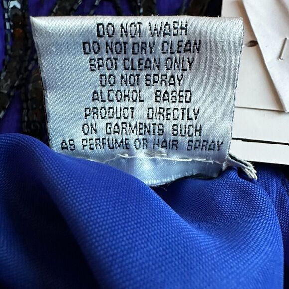 Vintage Sténay 100% Silk Beaded Sequin Top | Size L | Art Deco 80s Party Glam - Picture 7 of 8